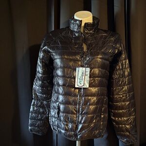 Women's Black Puffer Ski Jacket